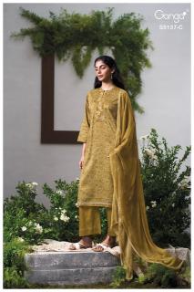 Ganga surveen 5137 wholesaler for varli print dress material at mt market inore